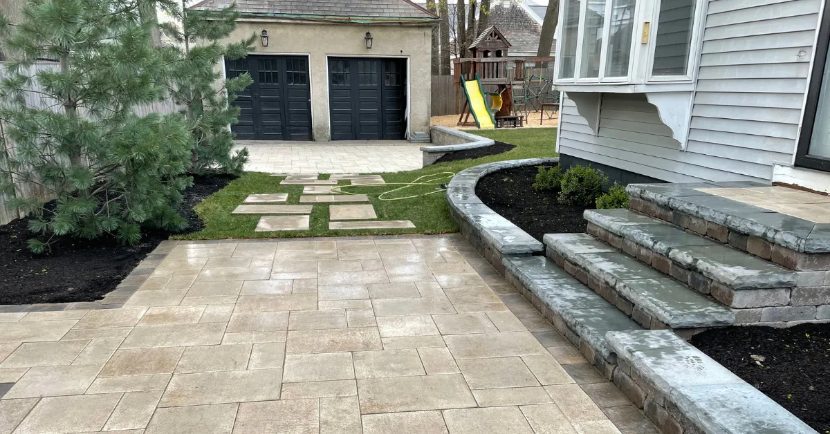 Residential landscaping project on rural property in Middleton, MA