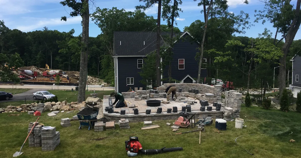Custom landscaping design project in Lynn, MA by Zacarias Tree & Landscaping
